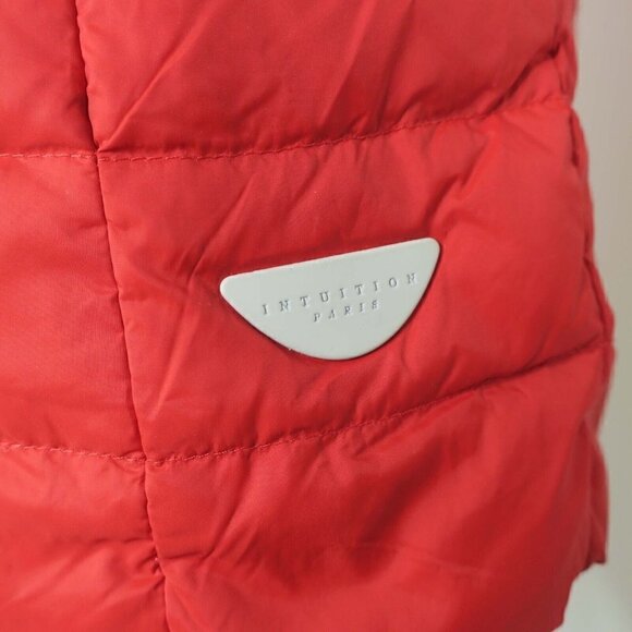 Intuition Paris Reversible Down Puffer Vest Red & Blue Women's 34 (4/Small) - Picture 2 of 6